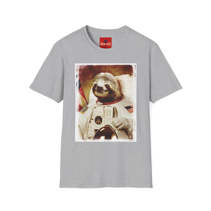 Astronaut Sloth T-Shirt — Retro Space Sloth Graphic Tee