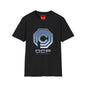 OCP Logo T‑Shirt — Retro Distressed Cyberpunk Company Tee