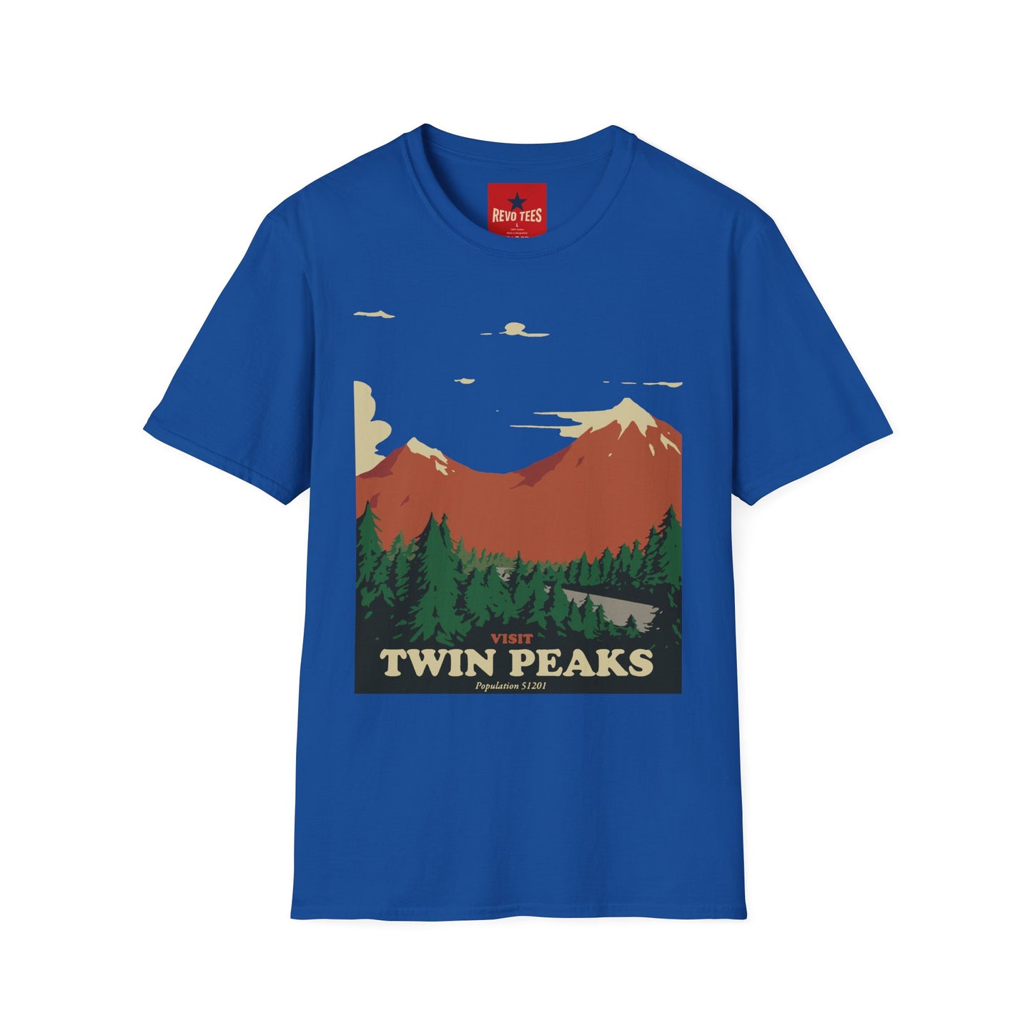 Twin Peaks Mountain T-Shirt — Retro Forest Adventure Tee