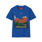 Twin Peaks Mountain T-Shirt — Retro Forest Adventure Tee