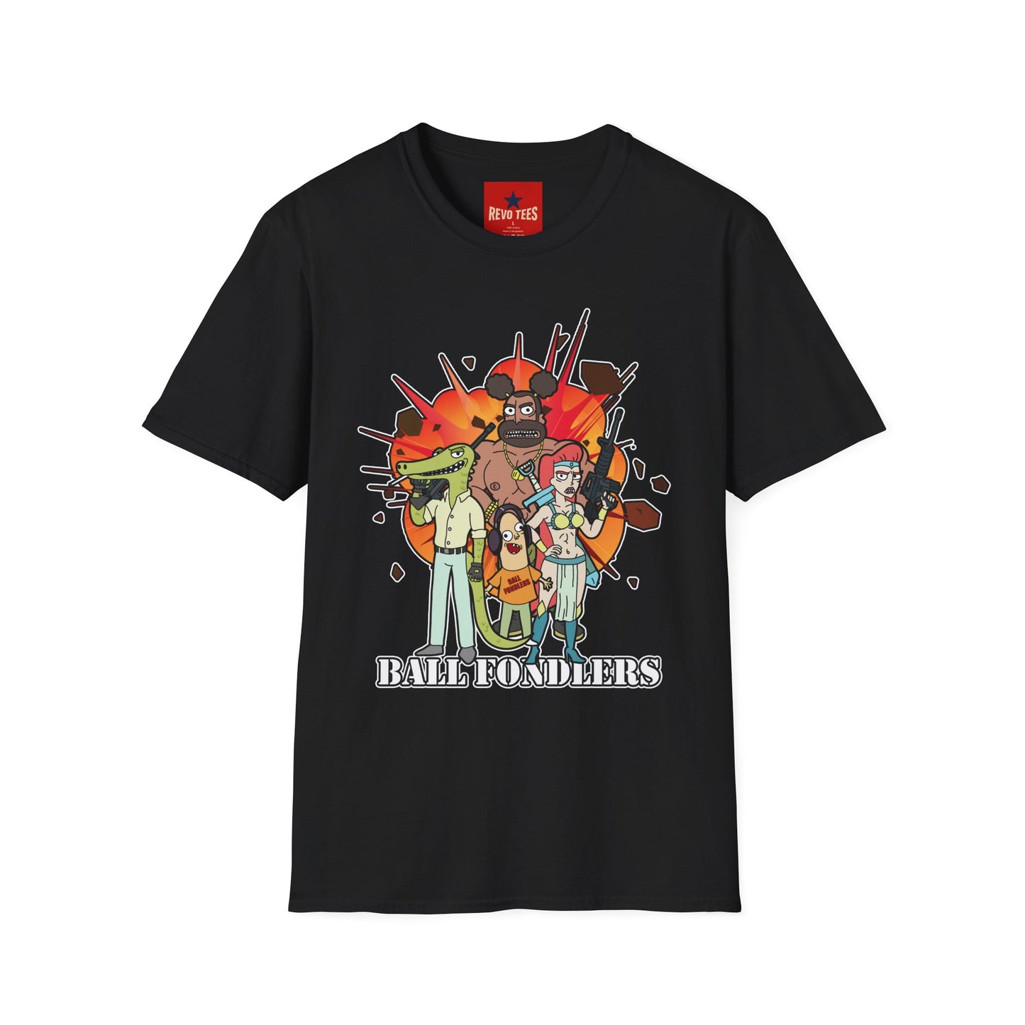 Cartoon Apocalypse T-Shirt — Retro Comic Crew with 'Built to Deliver' Design