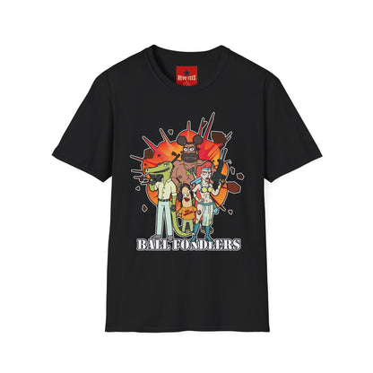 Cartoon Apocalypse T-Shirt — Retro Comic Crew with 'Built to Deliver' Design