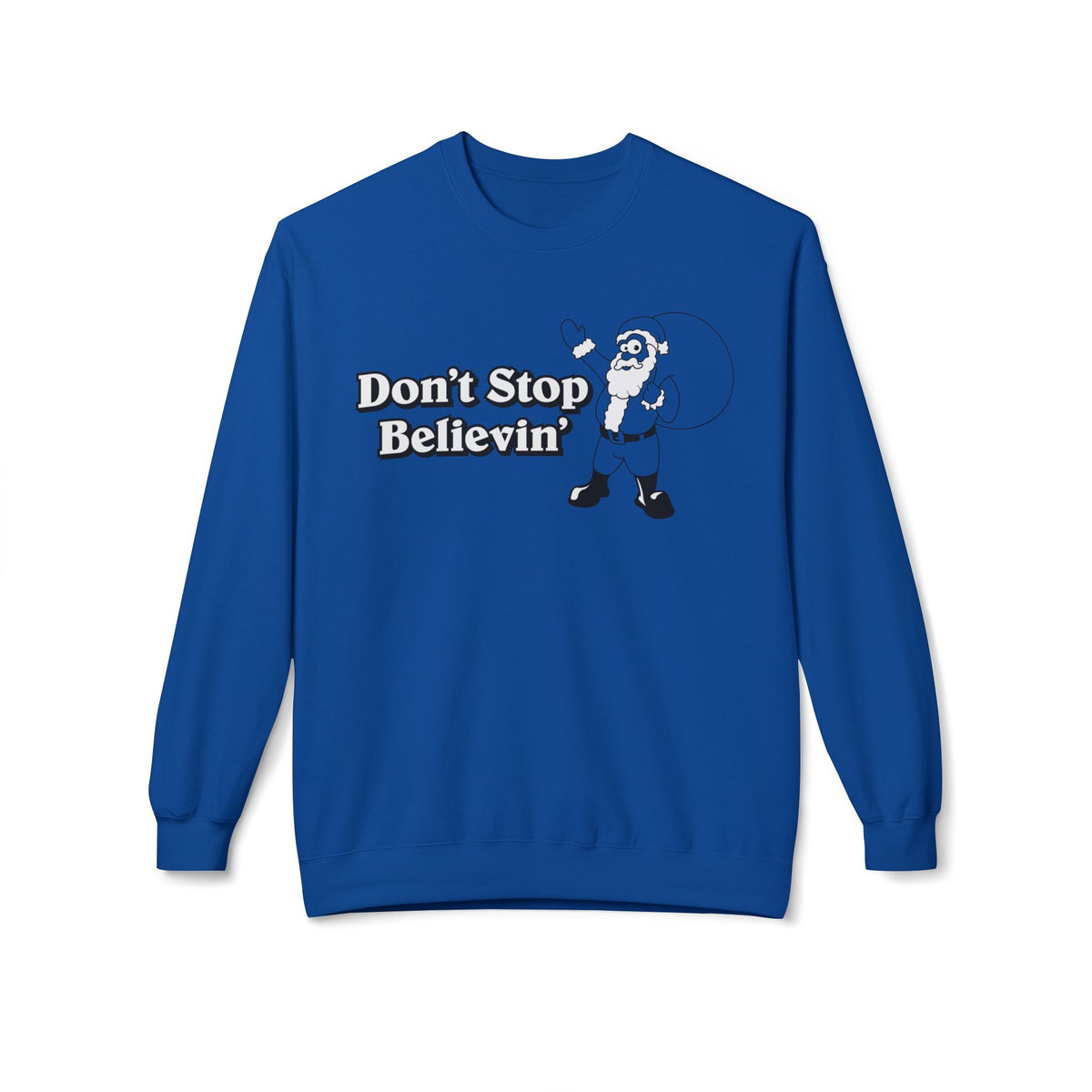 Christmas - 'Don't Stop Believin'' Santa Crewneck Sweatshirt