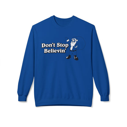 Christmas - 'Don't Stop Believin'' Santa Crewneck Sweatshirt