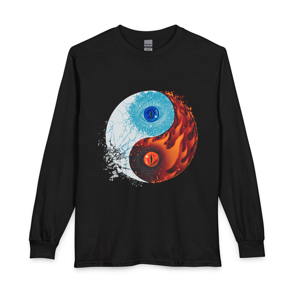 Revotees Fire and Ice Yin Yang Long-Sleeve T-Shirt - alternate view 3