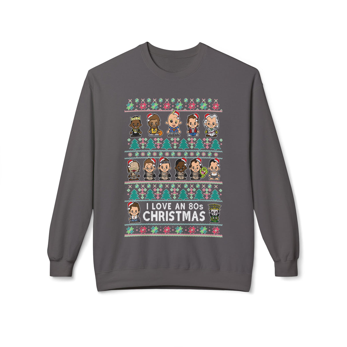 Holiday Character  — Cute Chibi Characters Ugly Crewneck Sweater Design