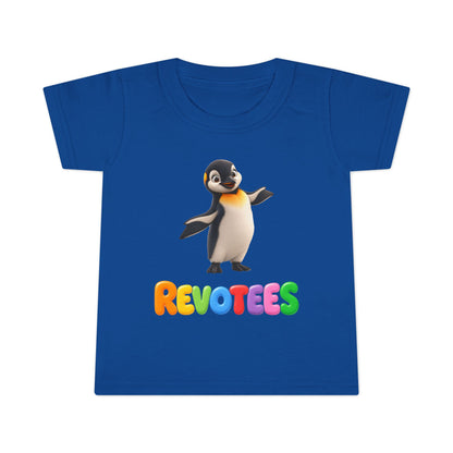 Penguin Toddler T-Shirt — Cute Dancing Penguin "REVOTEES" Kids Tee