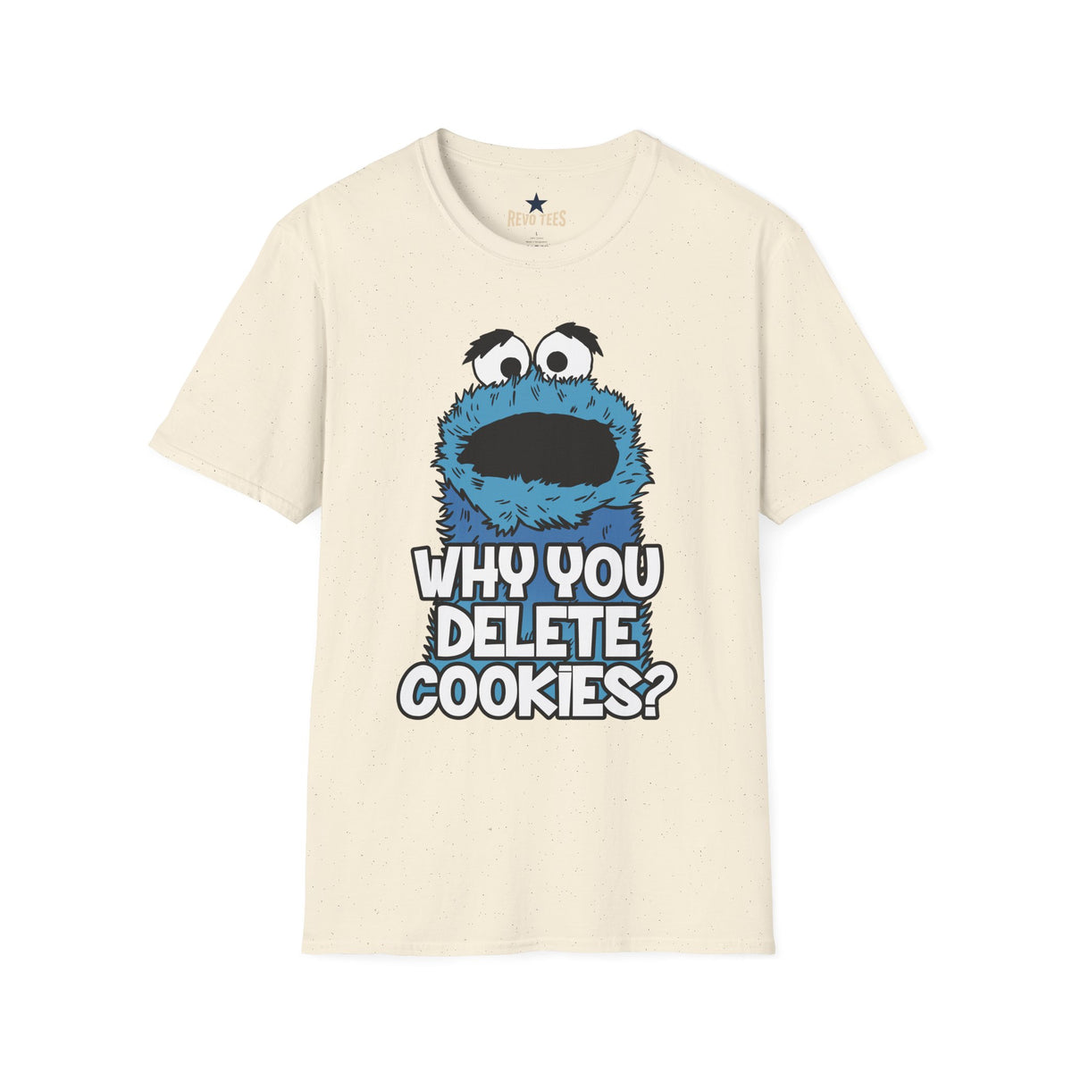 Revotees Cookie Monster Why You Delete Cookies Funny Retro Kids TV Graphic T-Shirt - alternate view 5