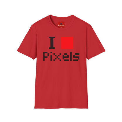 Pixels Lover T‑Shirt — I [Red Square] Pixels Retro Gamer Tee