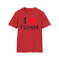 Pixels Lover T‑Shirt — I [Red Square] Pixels Retro Gamer Tee