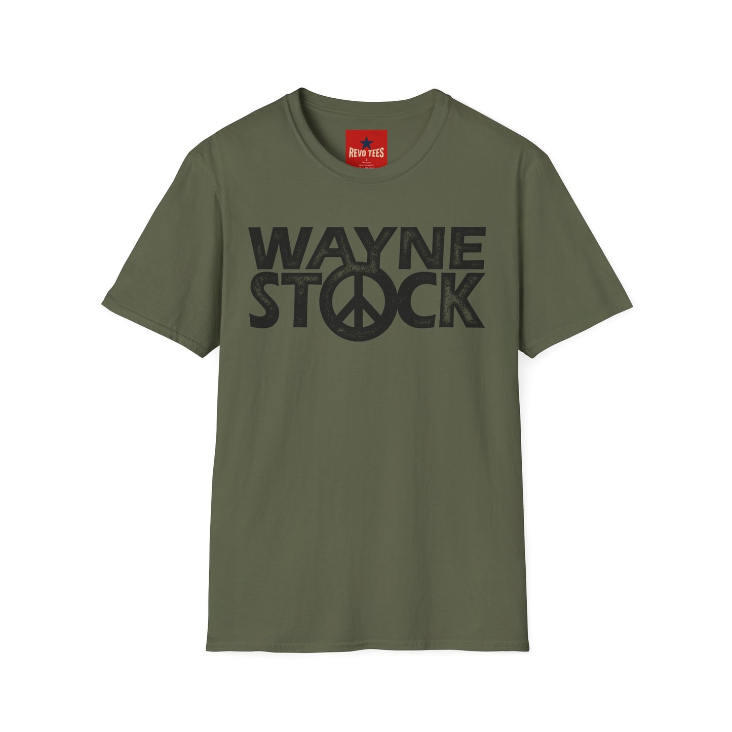 Wayne Stock Peace Logo T-Shirt — Retro Music Festival Tribute Tee