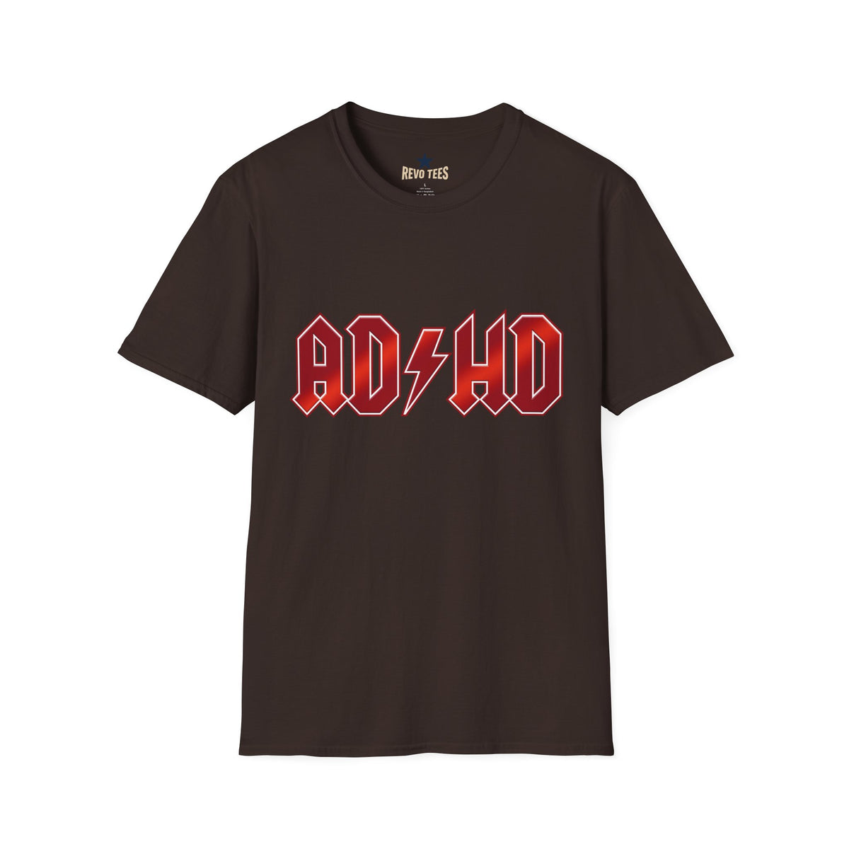 Revotees Adhd Funny Unisex Softstyle T-Shirt - alternate view 4