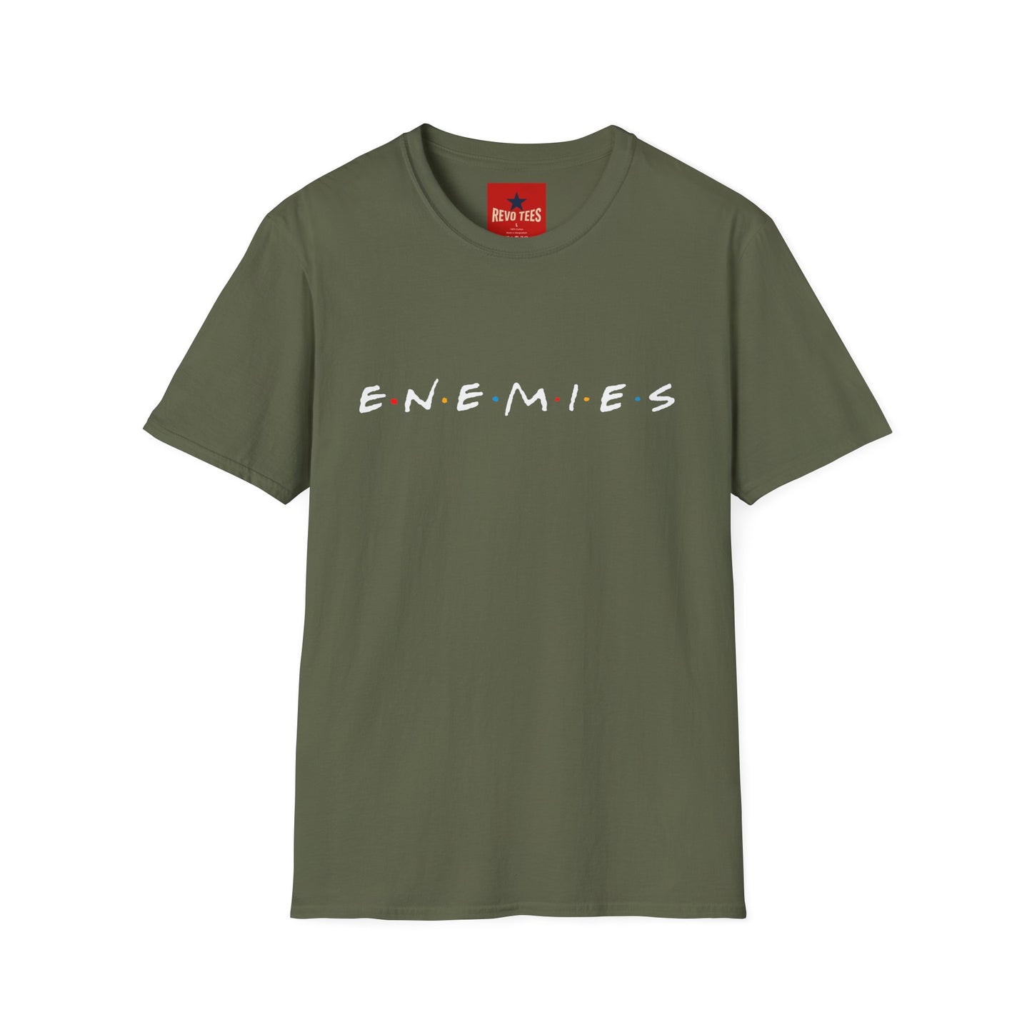 Enemies T-Shirt — Stylish Minimal Lettering Tee