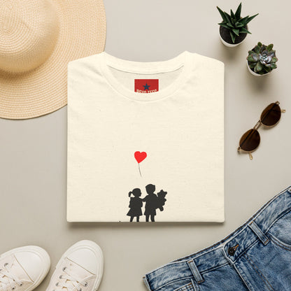 Banksy Boy & Girl - Unisex Softstyle T-Shirt