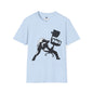 Revotees Banksy Black Cat Tossing Office Chair Graphic T-Shirt - alternate view 6