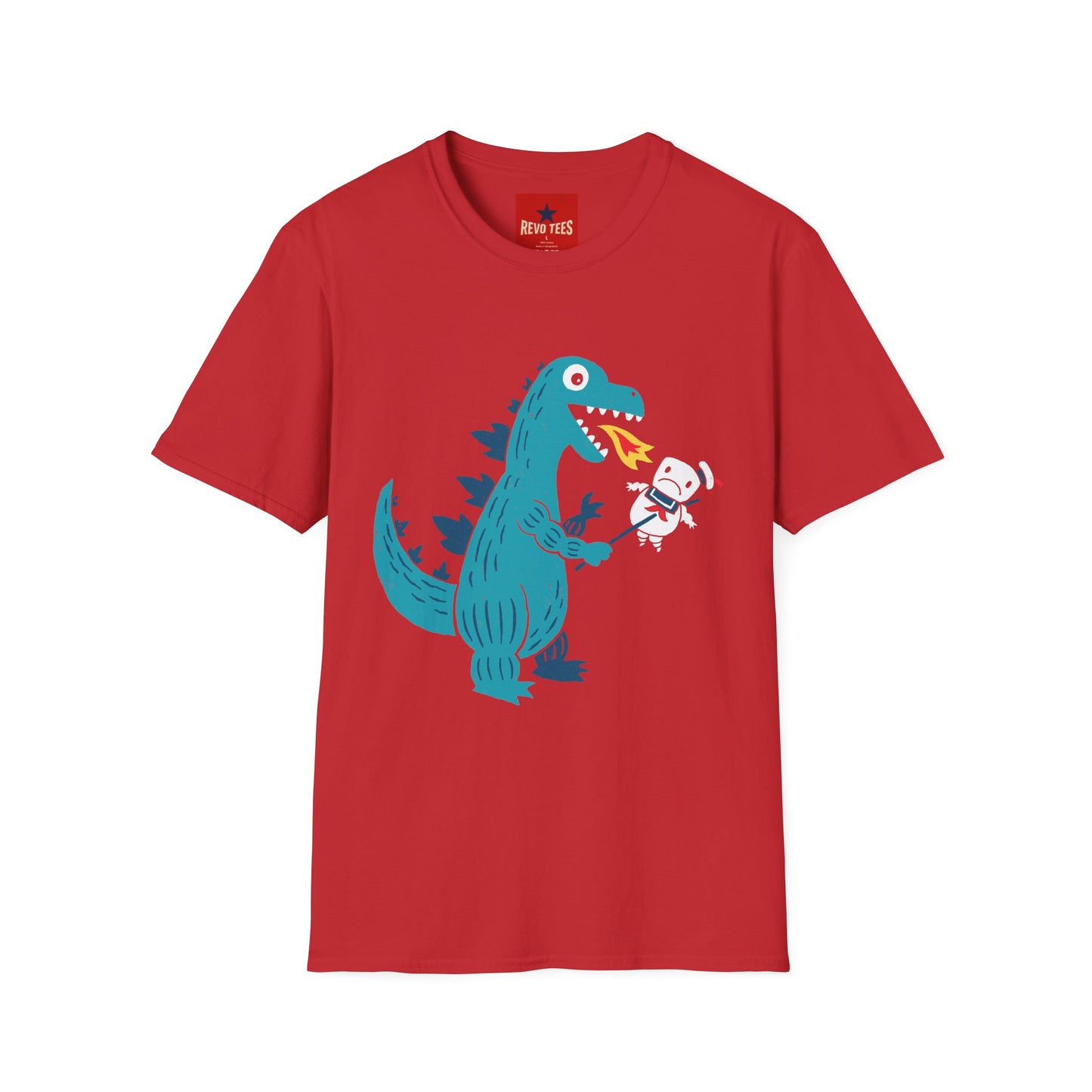 Dino vs. Astronaut Graphic T-Shirt — Cute Cartoon Monster Tee