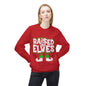 Raised by Elves Sweatshirt – Christmas Funny Holiday Crewneck
