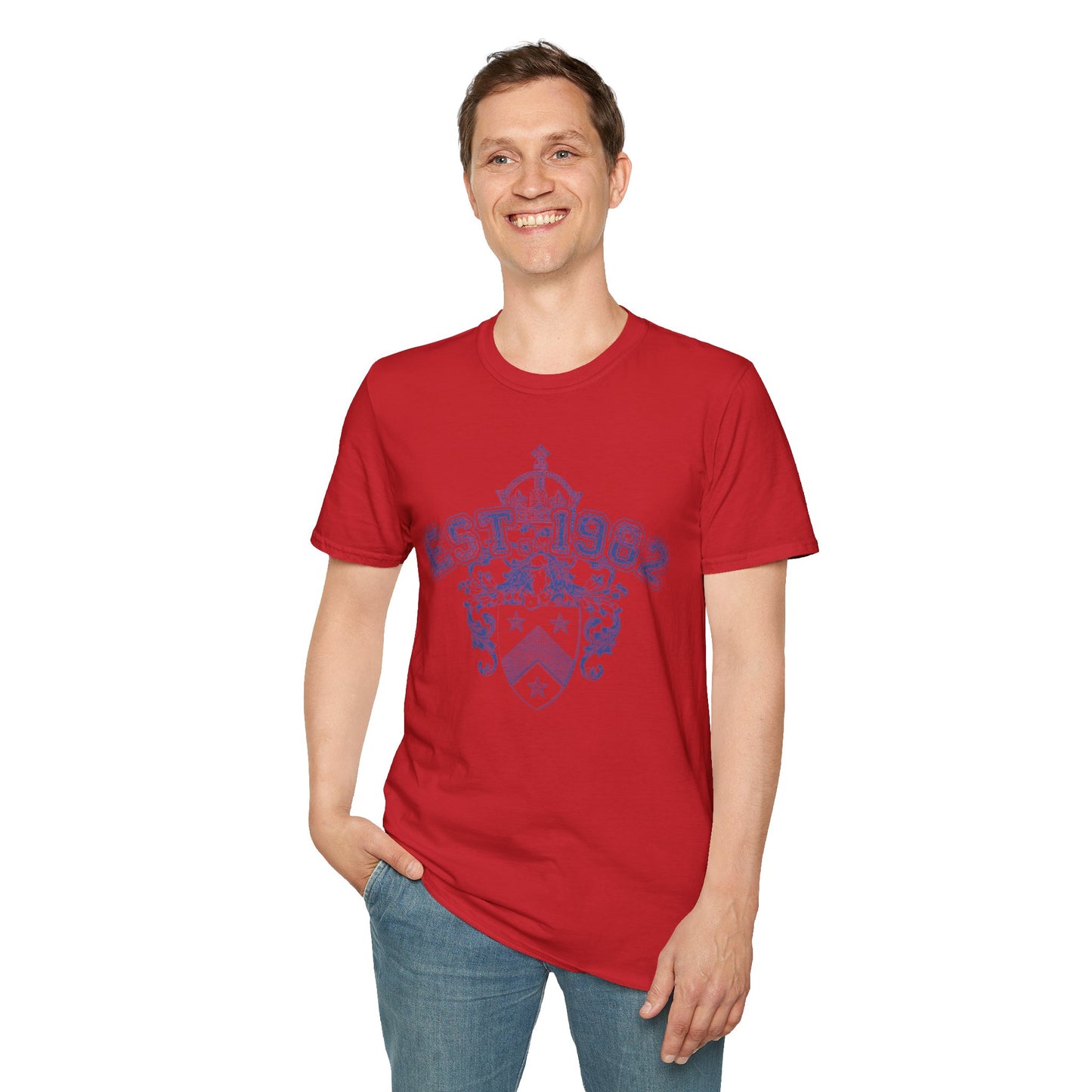EST. 1982 Crest T‑Shirt — Vintage Heraldic Graphic Tee