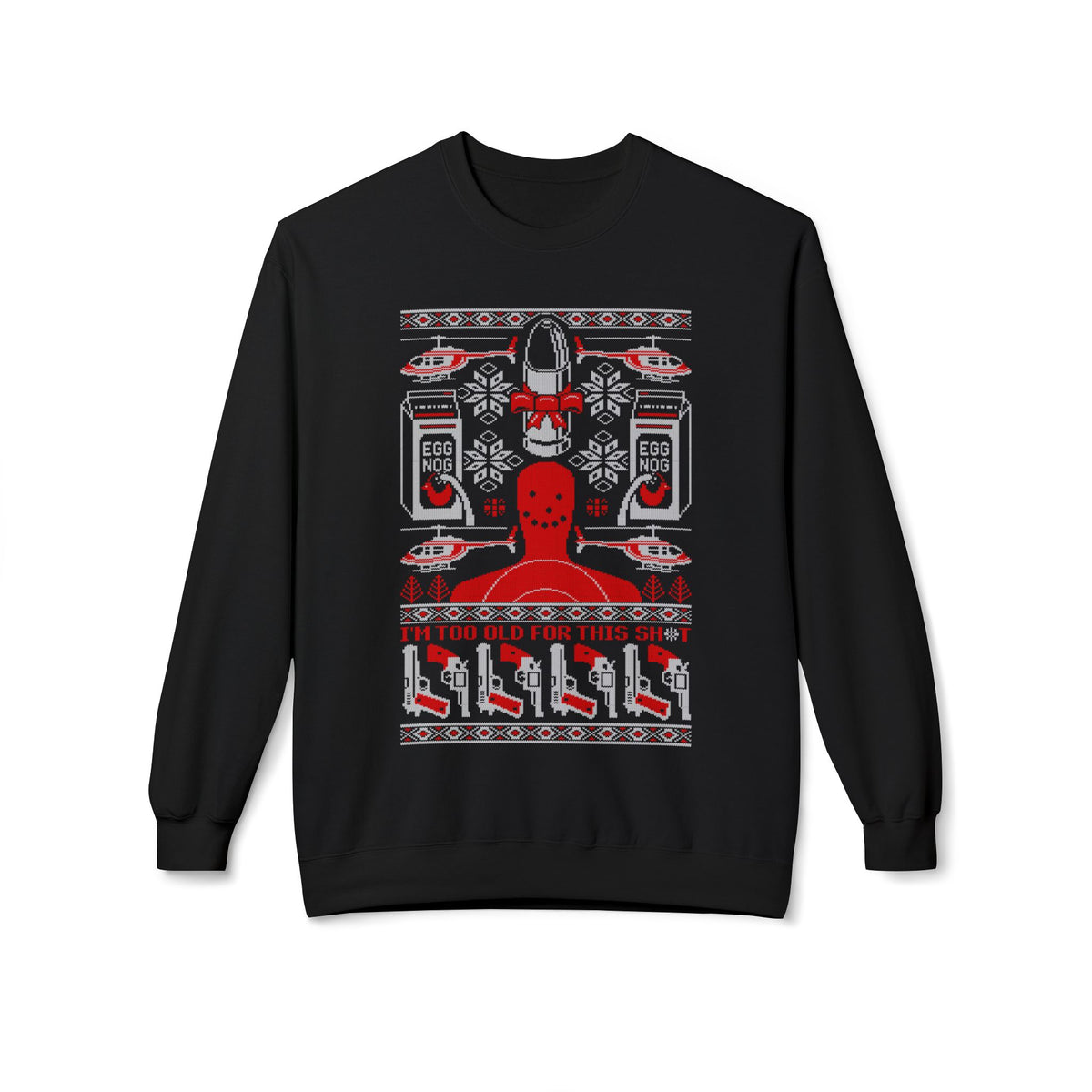 Lethal Knitting - Too Old For This Sh!t Christmas Ugly Sweater