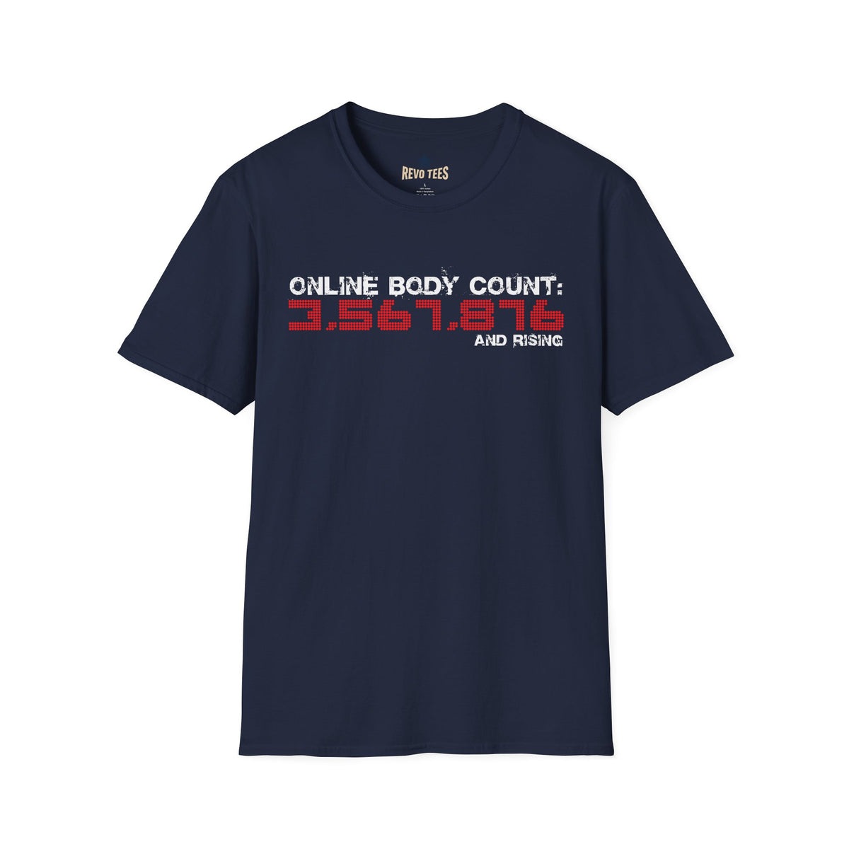Revotees Online Body Count Unisex Softstyle T-Shirt - alternate view 8