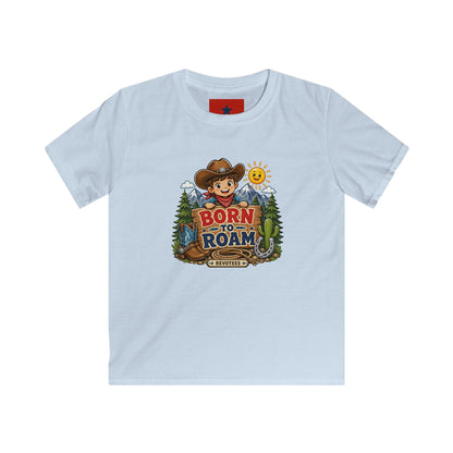 Kids T-Shirt – "Born to Roam" Cute Cowboy Adventure Tee for Little Explorers