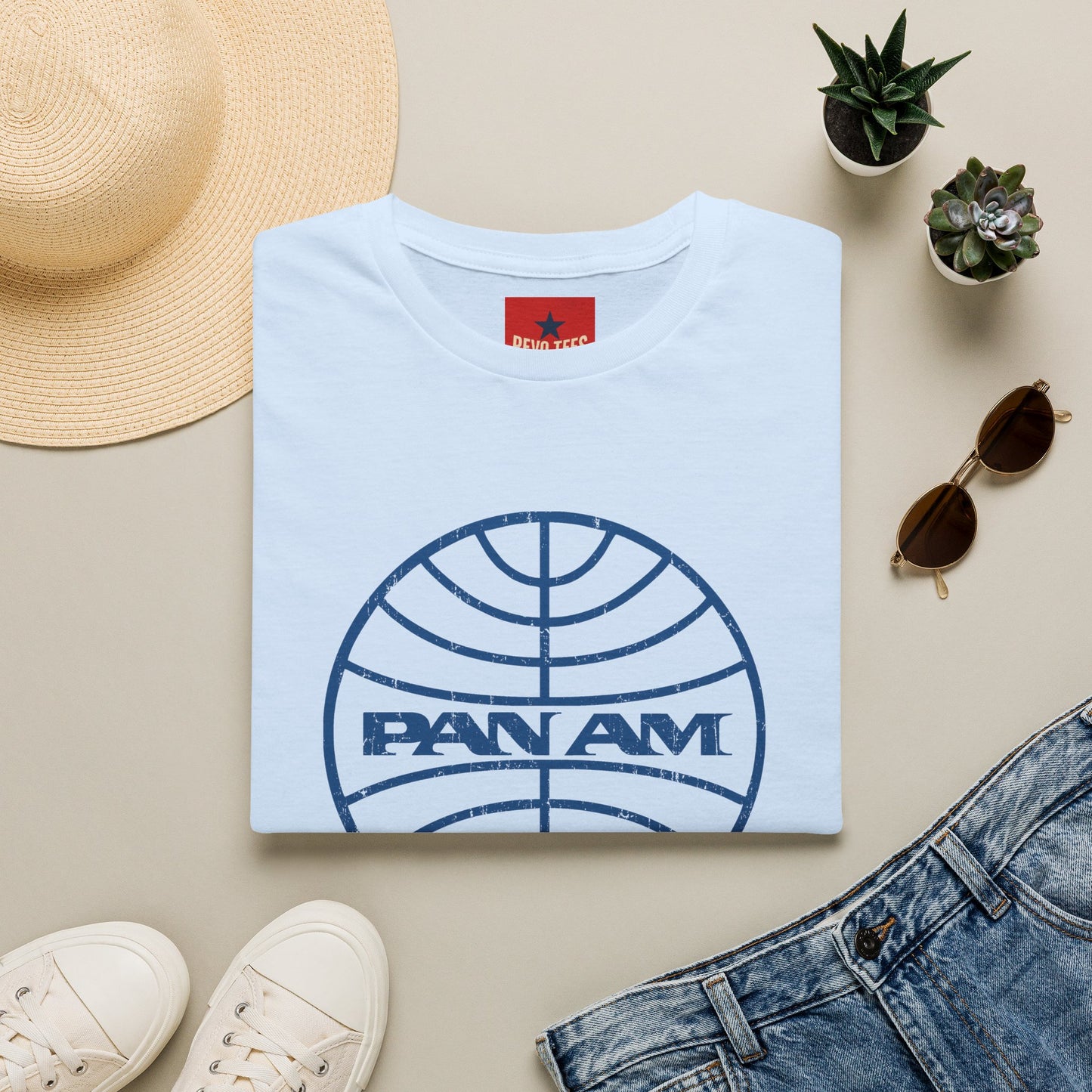 Pan Am Retro Logo T-Shirt — Vintage Airline Travel Tee