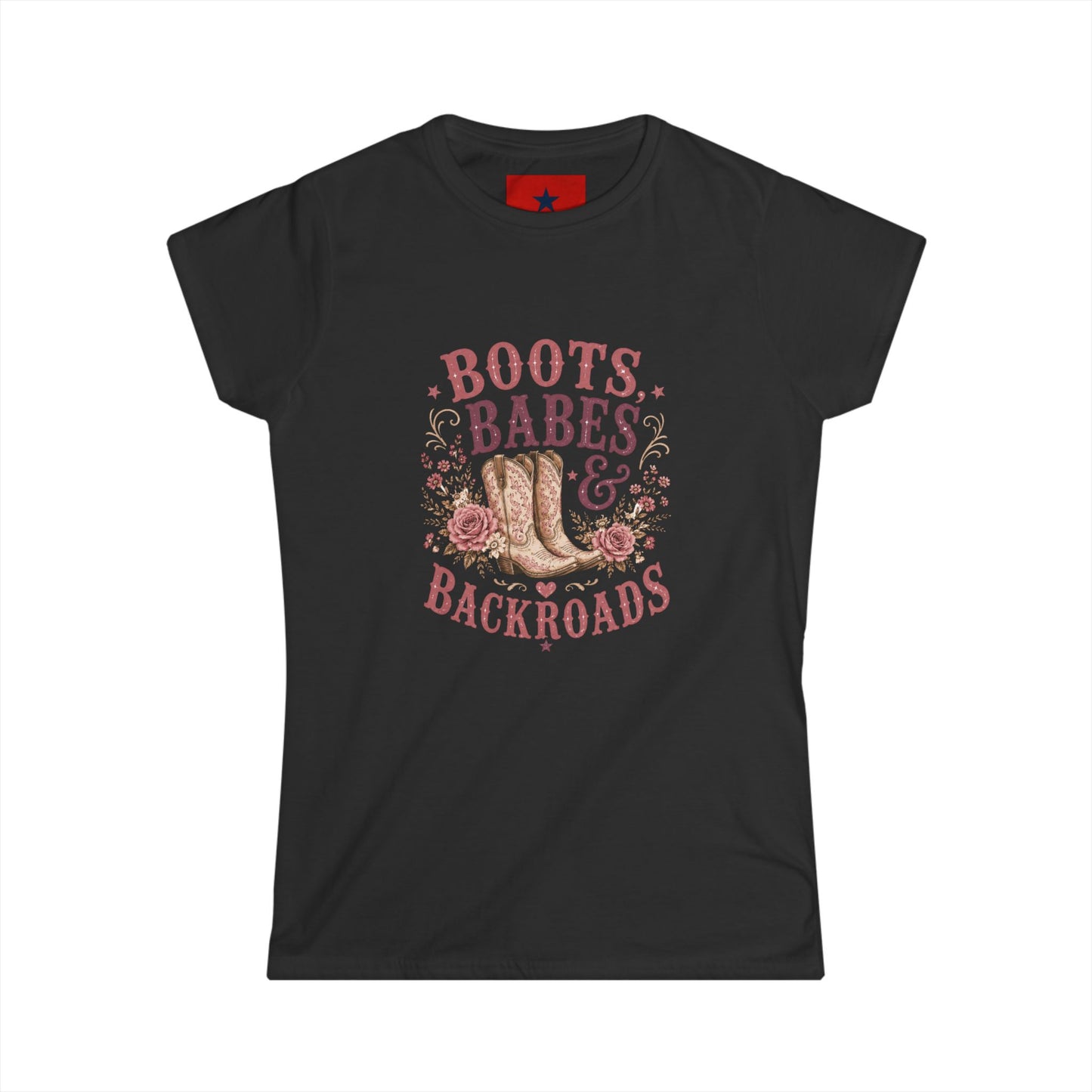 Boots, Babes & Backroads Women's Tee — Floral Cowboy Western Graphic Shirt