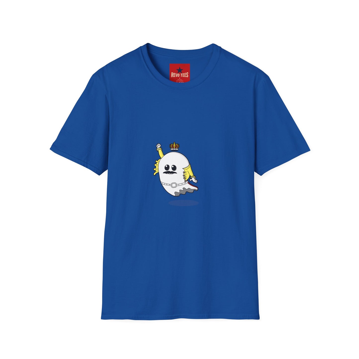 Ghost with Crown T‑Shirt — Cute Retro Cartoon Halloween Tee