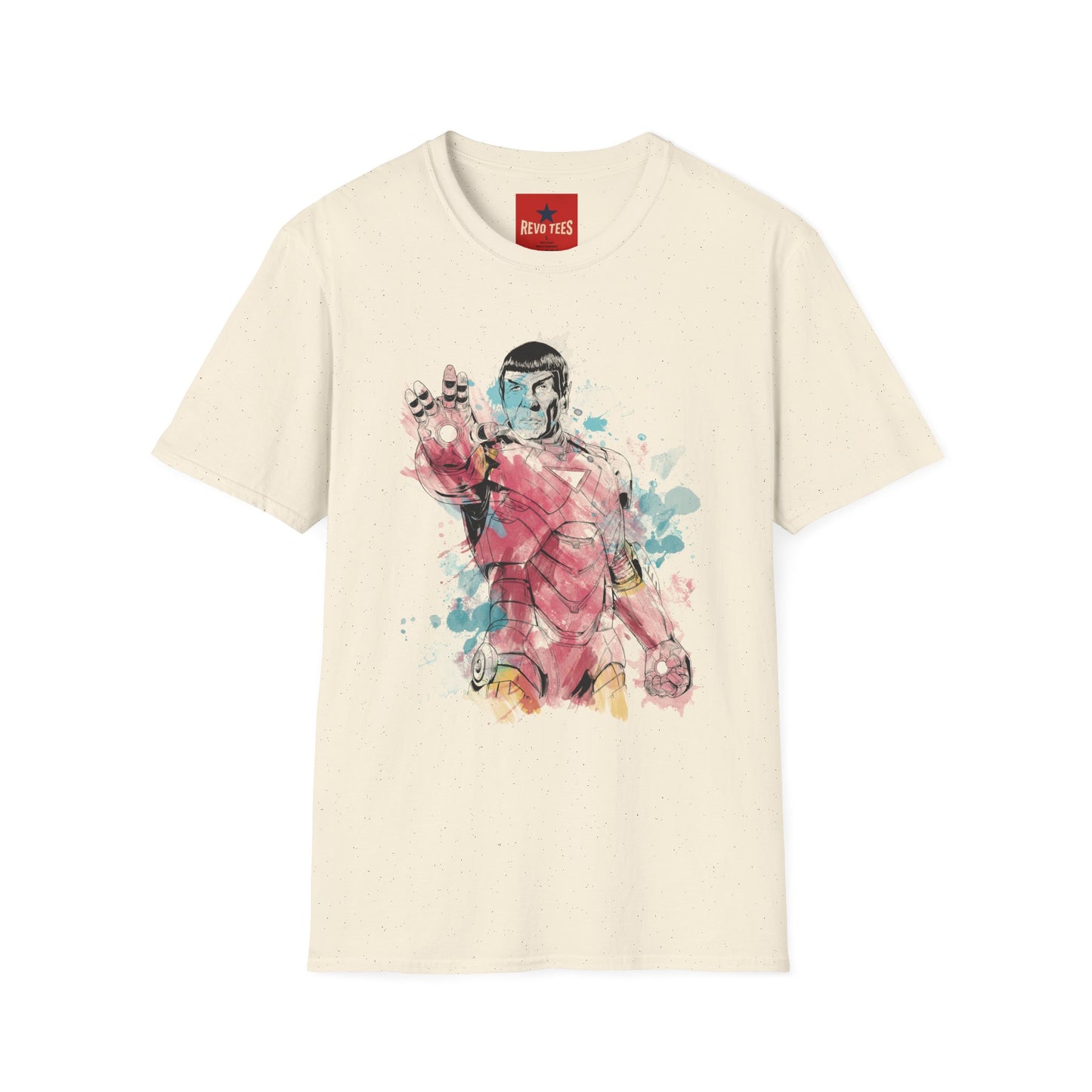 Retro Space Pilot T-Shirt — Watercolor Sci‑Fi Illustration