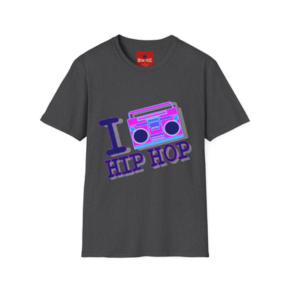 Hip Hop Boombox T-Shirt — "I  Hip Hop" Retro Music Tee