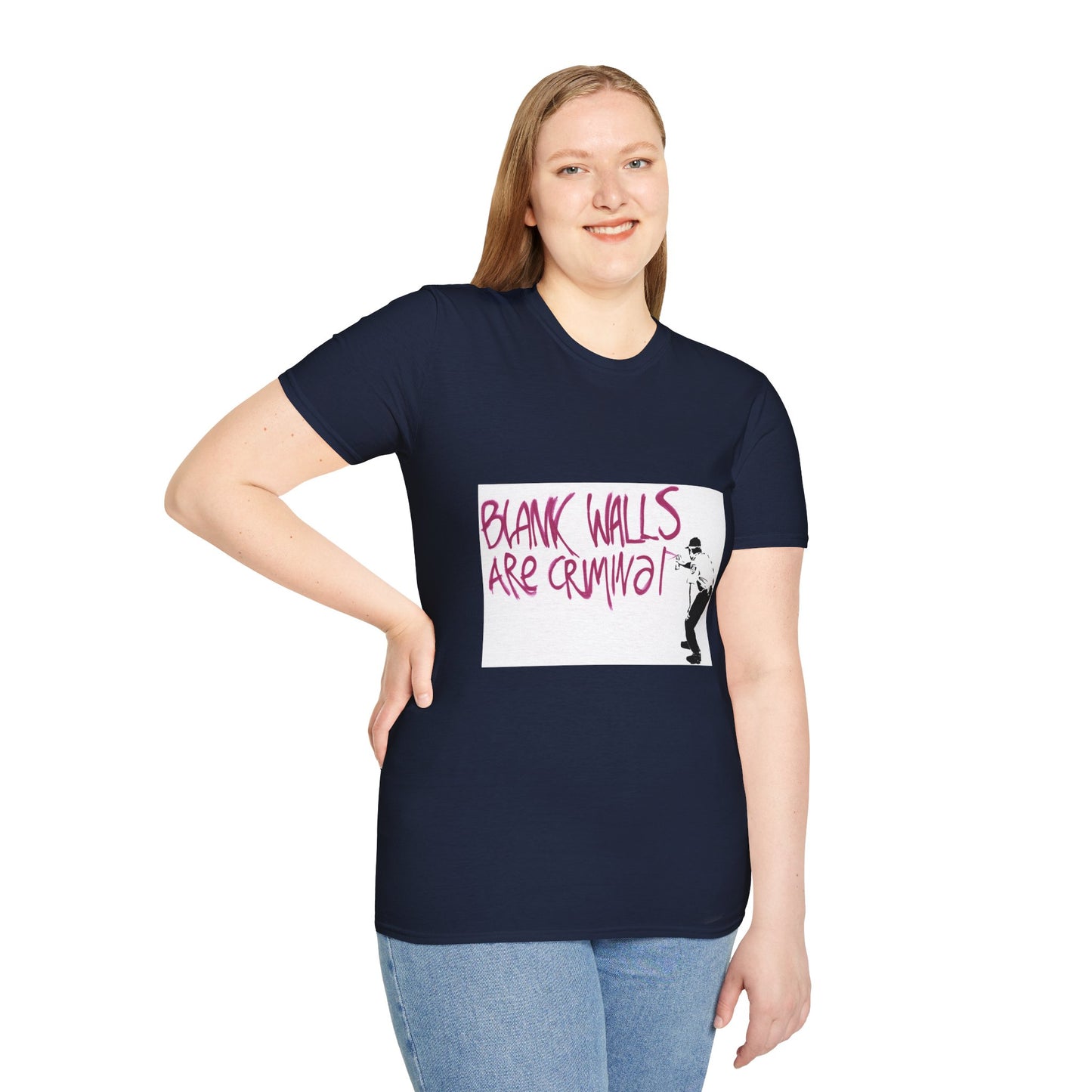 T-Shirt — “Blank Walls Are Criminal” Street Art Graphic Tee