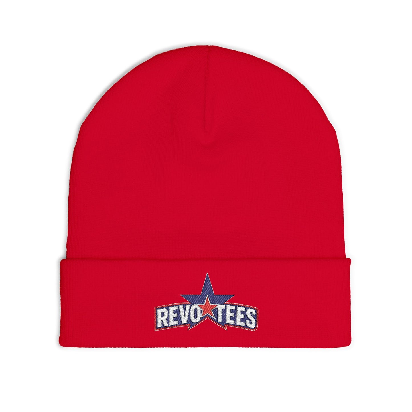 Embroidered 'Revotees' Star Knit Beanie — Patriotic Winter Hat