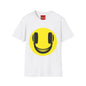 Smiley Face Headphones T-Shirt — Retro Music Lover Graphic Tee