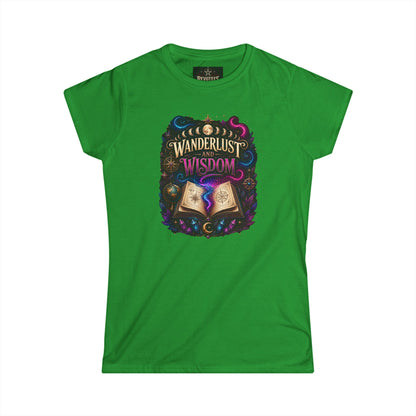 Wanderlust & Wisdom Graphic Tee — Magical Open Book Travel Shirt