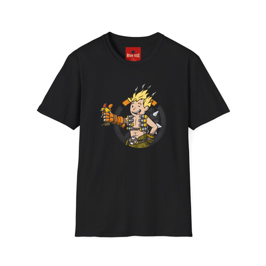 Revotees Junkrat Inspired Gamer Cartoon Explosive Hero Graphic T-Shirt - alternate view 2