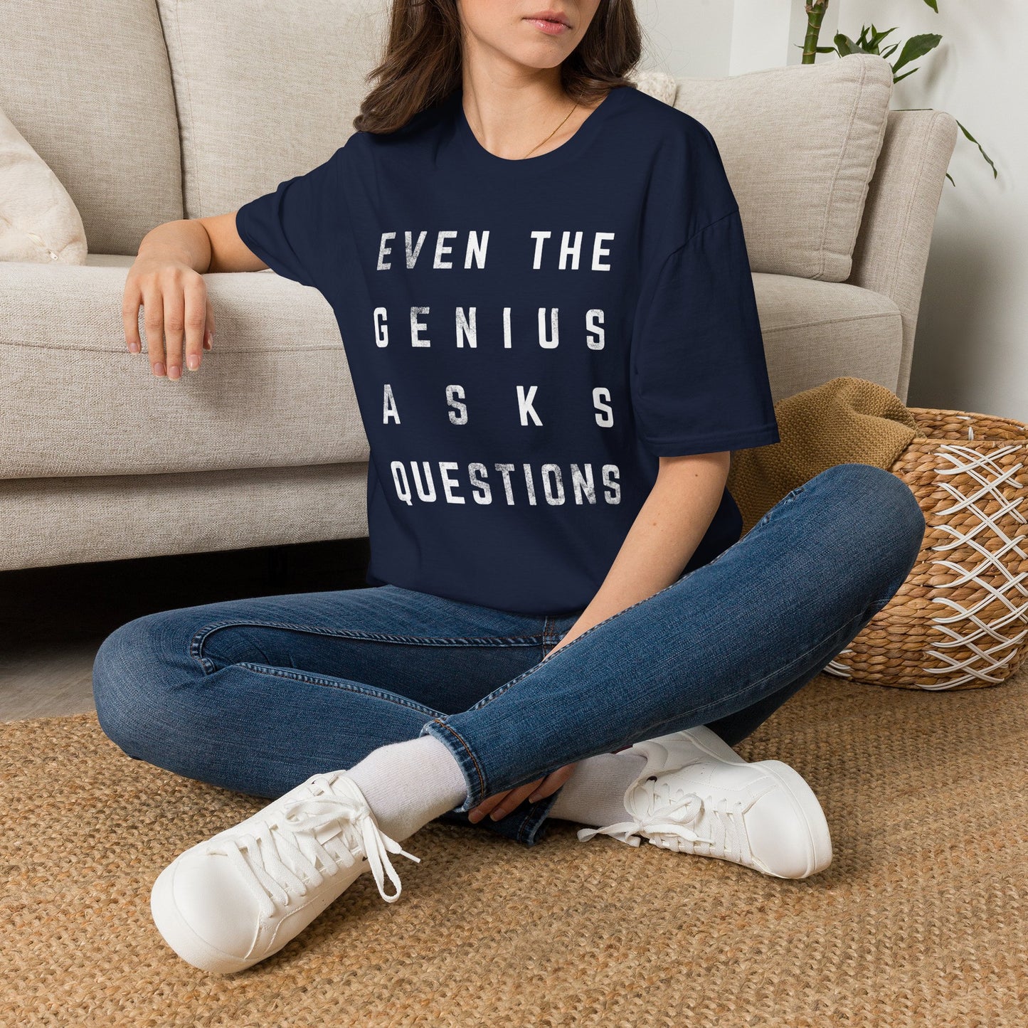 “Even the Genius Asks Questions” T-Shirt