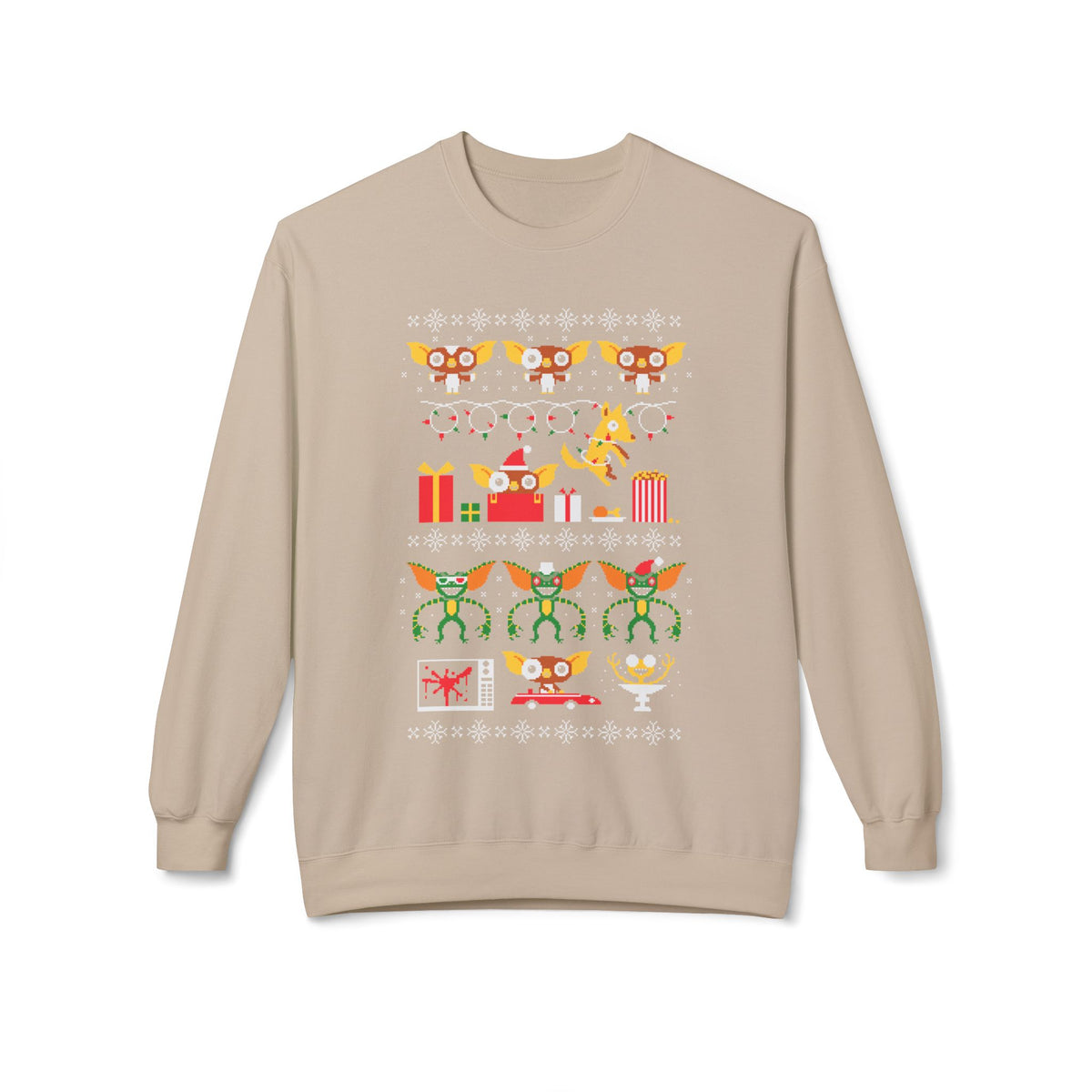 Gremlin and Mogwai Christmas Movie Ugly Sweater Crewneck Sweatshirt