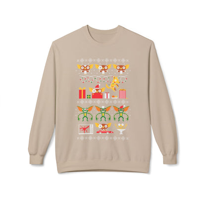 Gremlin and Mogwai Christmas Movie Ugly Sweater Crewneck Sweatshirt