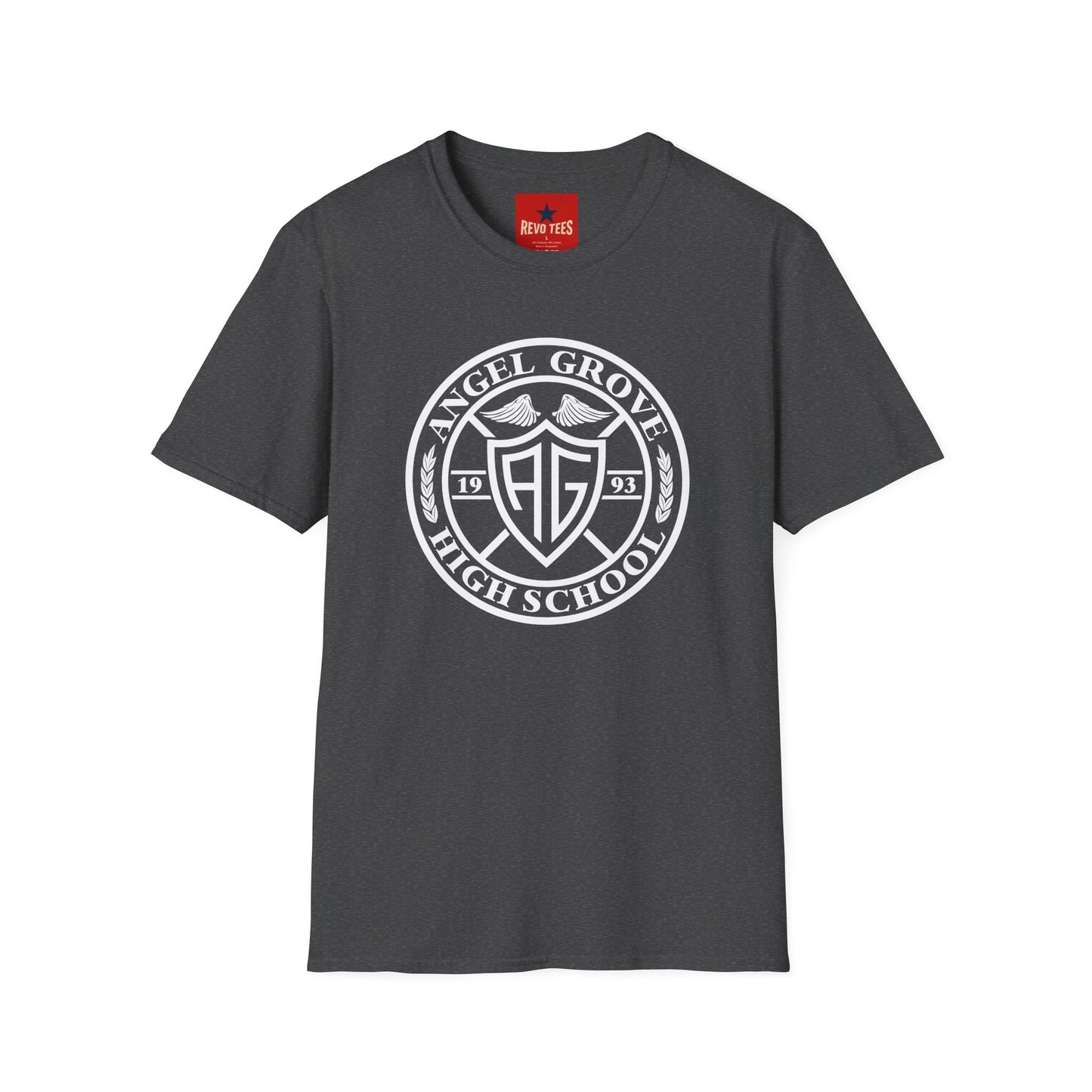 Angel Grove High School Crest T‑Shirt — Retro 1993 School Logo Tee