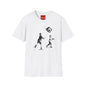 T‑Shirt — Banksy Style Kids Tossing TV Stencil Art Tee