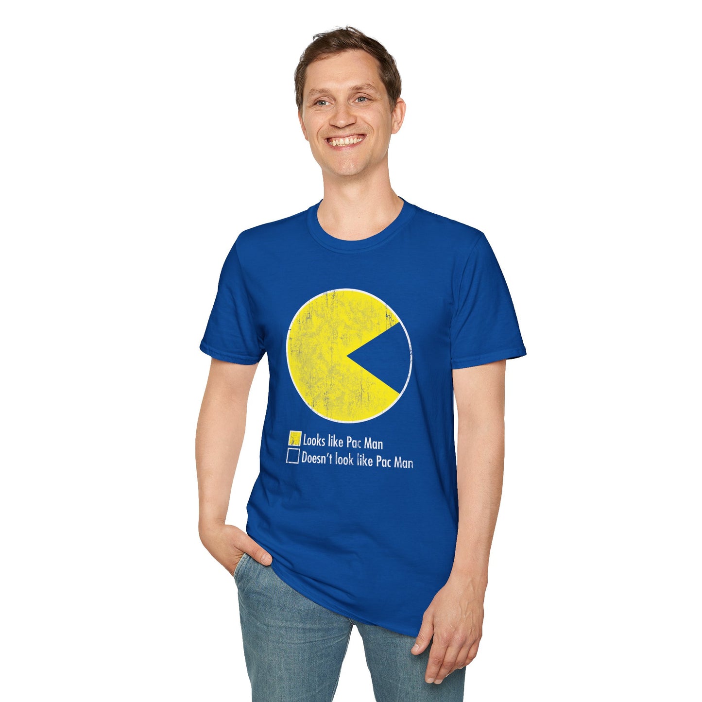 Pac-Man Vintage Tee — "Looks Like Pac-Man / Doesn’t Look Like Pac-Man" Graphic T-Shirt