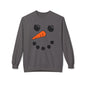 Snowman Face Crewneck Sweatshirt — Cute Winter Holiday Pullover