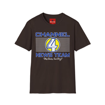 Channel 4 News Team T-Shirt — Retro Broadcast Graphic Tee