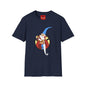 Wizard Illustration T-Shirt — Vintage Blue-Hat Wizard Graphic Tee