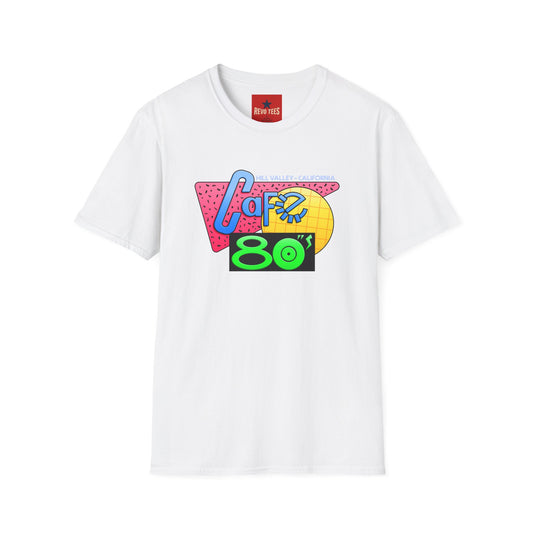 Revotees Retro 80s Cafe Vintage Memphis Style Neon Graphic T-Shirt