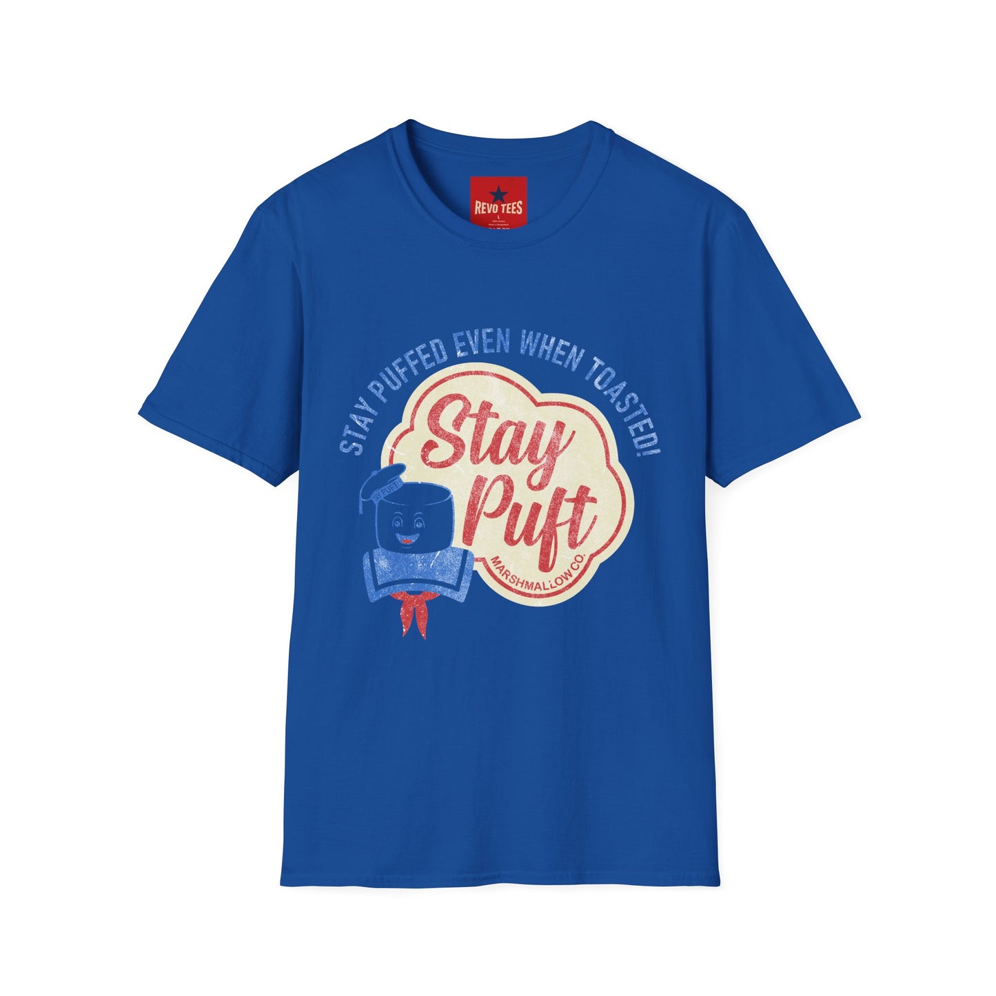 Stay Puft Retro Graphic T-Shirt — "Stay Puffed Even When Toasted"