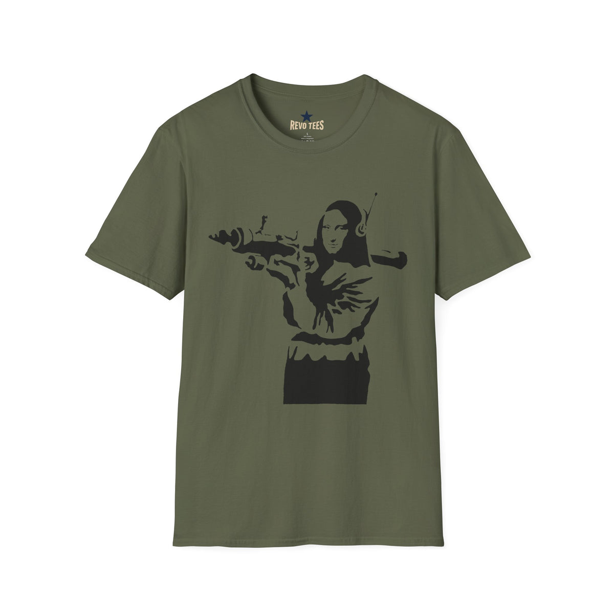Revotees Banksy Mona Lisa Spray Paint Street Art Parody T-Shirt - alternate view 5