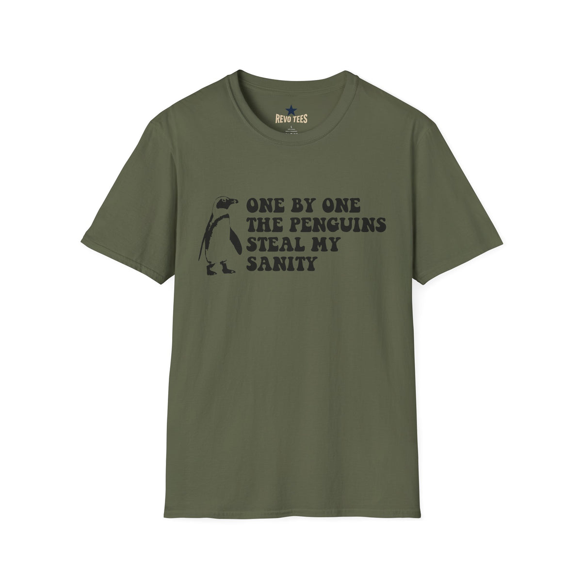 Revotees Penguins Steal My Sanity Unisex Softstyle T-Shirt - alternate view 4