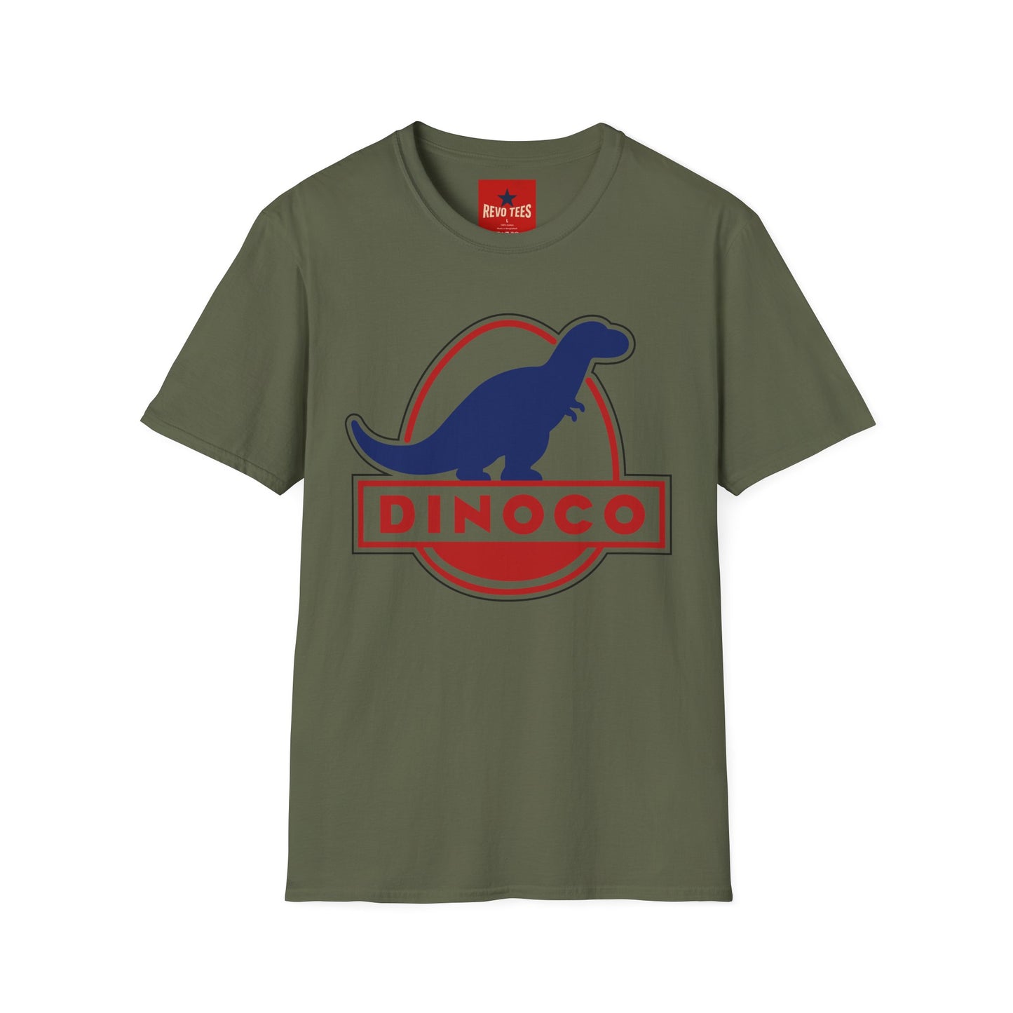 T-Shirt — Retro Dino Logo 'Dinoco' Graphic Tee