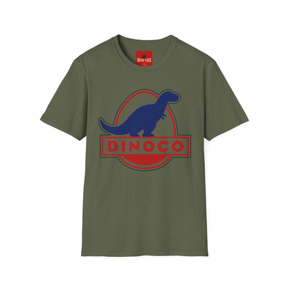 T-Shirt — Retro Dino Logo 'Dinoco' Graphic Tee